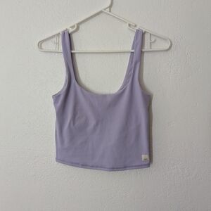 Vuori Daily Crop Tank Top Zinnia Purple Size Xs Light Stains